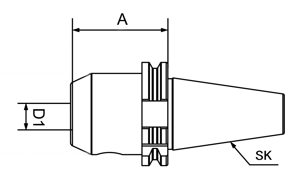 SK50 - Flächenspannfutter WELDON DIN 69871