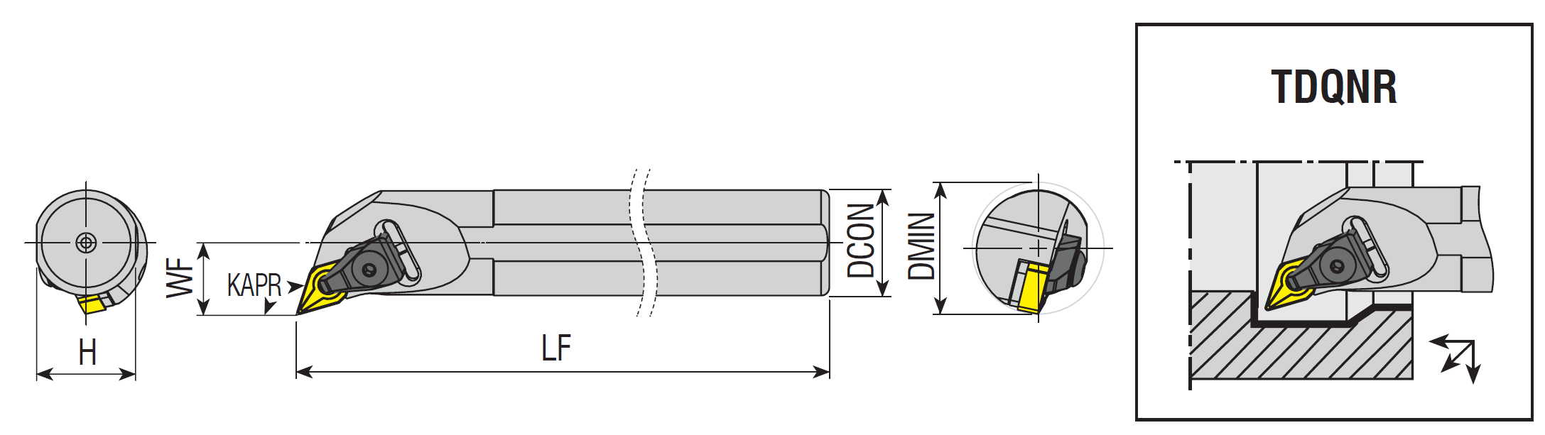 Bohrstangen TDQNR / TDQNL