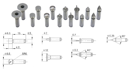 Messeinsätze für Messschrauben Ø5 mm