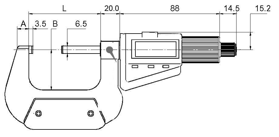 Digital-Bügelmessschraube DIN 863 - mit Friktionsratsche