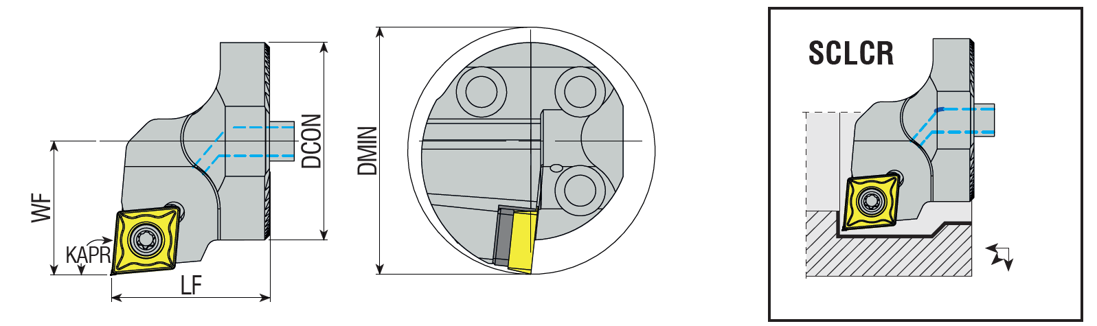 Wechselkopf SCLCR / SCLCL für Vibrationsarme Bohrstangen