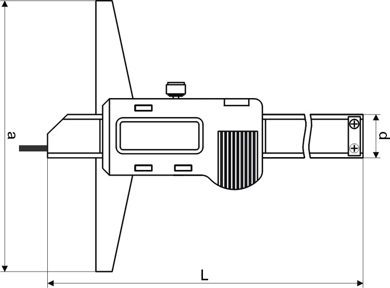 Digital-Tiefen-Messschieber - mit Stiftspitze 